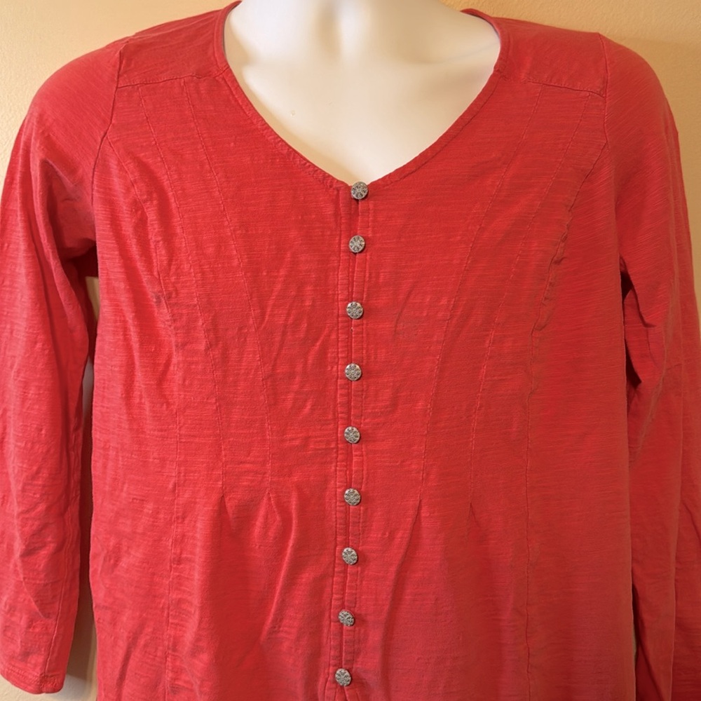 J JILL Orange Top.   Size Small - Picture 5 of 10